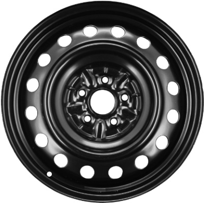 Toyota Corolla 2020-2024 powder coat black 16x7 steel wheels or rims. Hollander part number STL75253, OEM part number 4261102Q50.