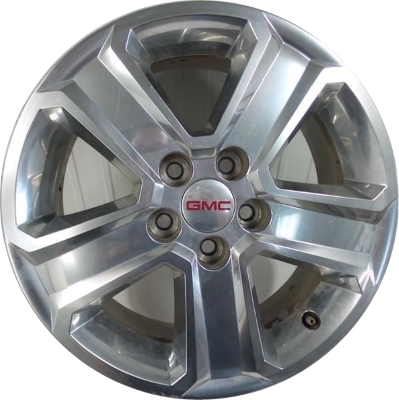 GMC Terrain 2013-2017 platinum clad 18x7 aluminum wheels or rims. Hollander part number ALY5565, OEM part number 22739446.