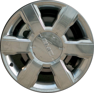 GMC Terrain 2013-2015 platinum clad 19x7 aluminum wheels or rims. Hollander part number ALY5566/98537, OEM part number 22739448.