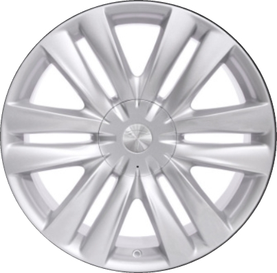 Tesla Model X 2016-2017 powder coat silver 20x9 aluminum wheels or rims. Hollander part number ALY97802/200199, OEM part number Not Yet Known.