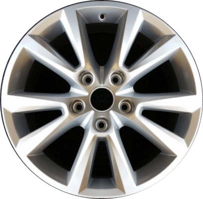 Volkswagen Touareg 2011-2015 powder coat silver 18x8 aluminum wheels or rims. Hollander part number ALY69976, OEM part number 7P6601025C88Z.