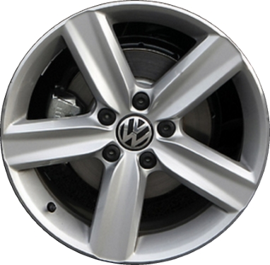 Volkswagen Touareg 2011-2017 powder coat silver 19x8.5 aluminum wheels or rims. Hollander part number ALY69978, OEM part number 7P6601025K8Z8.