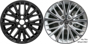 IMP-428BLK Toyota Camry Black Wheel Skins (Hubcaps/Wheelcovers) 18 Inch Set