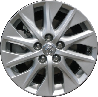 Toyota Prius 2012-2015 powder coat silver 15x6 aluminum wheels or rims. Hollander part number ALY69614, OEM part number 4261147360.