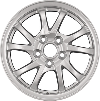 Toyota Prius V 2012-2018 powder coat silver 16x6.5 aluminum wheels or rims. Hollander part number ALY69600, OEM part number 4261147230, 4261147240.