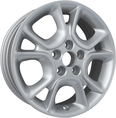 Toyota Sienna 2004-2007 powder coat silver 17x6.5 aluminum wheels or rims. Hollander part number ALY69445, OEM part number 42611AE041.