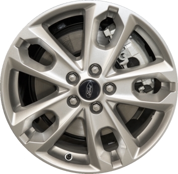 Ford Transit Connect 2014-2018 powder coat silver 17x6.5 aluminum wheels or rims. Hollander part number ALY3976, OEM part number DT1Z1007B.