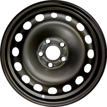 Ford Transit Connect 2014-2023 powder coat black 16x6.5 steel wheels or rims. Hollander part number STL3974U45, OEM part number KT1Z-1015-B.