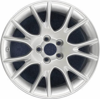 Volvo XC70 2005 powder coat hyper silver 17x7.5 aluminum wheels or rims. Hollander part number ALY99861U77/170057, OEM part number Not Yet Known.