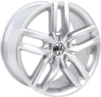 Volkswagen Beetle 2014-2016, Passat 2016 powder coat silver or charcoal 18x8 aluminum wheels or rims. Hollander part number 97405, OEM part number 56107149888Z.