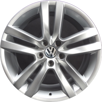 Volkswagen CC 2013-2015 powder coat silver 18x8 aluminum wheels or rims. Hollander part number ALY69952, OEM part number 3C8601025P8Z8.