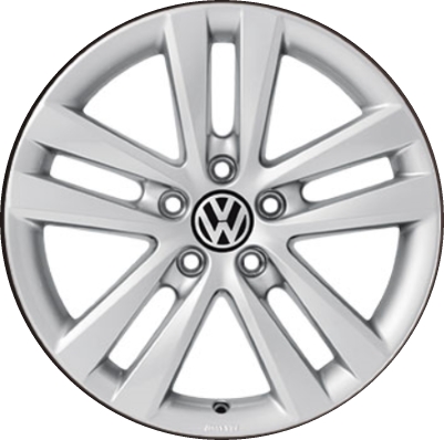 Volkswagen EOS 2006-2016, Passat 2006-2010 powder coat silver 17x7.5 aluminum wheels or rims. Hollander part number 70042, OEM part number 3C5071497666.