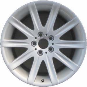 BMW 745i 2002-2005, 750i 2006-2008, 760i 2003-2008 powder coat silver 19x9 aluminum wheels or rims. Hollander part number 59396, OEM part number 36116753241.
