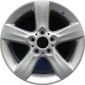 BMW 320i 2001-2005, 323i 2000, 325i 2004-2006, 330i 2004-2006 powder coat silver 17x8 aluminum wheels or rims. Hollander part number 59430, OEM part number 36116758987.