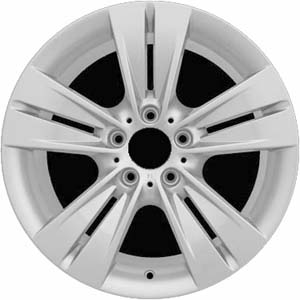 BMW X5 2002-2006 powder coat silver 18x8.5 aluminum wheels or rims. Hollander part number ALY59446, OEM part number 36116765502.