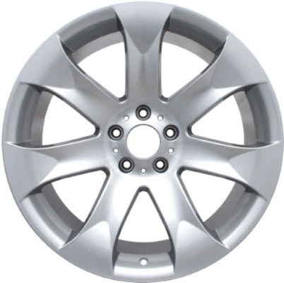 BMW X5 2004-2006 powder coat silver 20x9.5 aluminum wheels or rims. Hollander part number ALY59486, OEM part number 36116766068.