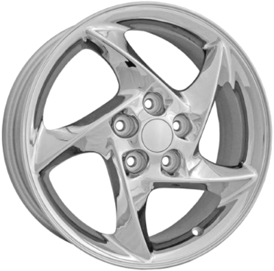 Pontiac Grand Prix 2004 chrome 17x6.5 aluminum wheels or rims. Hollander part number ALY6566U85/6565, OEM part number 88955480.