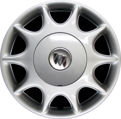 Buick Century 1997-2005, Plastic 10 Slot, Single Hubcap or Wheel Cover For 15 Inch Steel Wheels. Hollander Part Number H1148A.