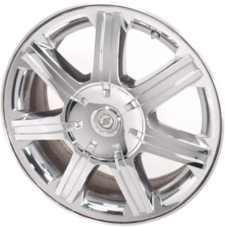 Chrysler Pacifica 2005-2008 chrome clad 19x7.5 aluminum wheels or rims. Hollander part number ALY2258, OEM part number Not Yet Known.