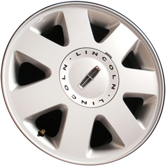 Lincoln LS 2003-2005 powder coat silver 16x7.5 aluminum wheels or rims. Hollander part number ALY3512U20, OEM part number 3W4Z1007AA.