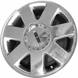 Lincoln LS 2003-2005 polished 16x7.5 aluminum wheels or rims. Hollander part number ALY3512U80, OEM part number 3W4Z1007BA.