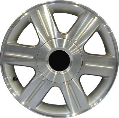 Mercury Monterey 2004-2007 silver machined 16x7 aluminum wheels or rims. Hollander part number ALY3540, OEM part number 3F2Z1007DA.