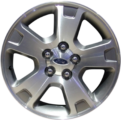 Ford Freestyle 2005-2007 silver or grey machined 17x7 aluminum wheels or rims. Hollander part number ALY3571U, OEM part number 5F9Z1007AA, 5F9Z1007D.