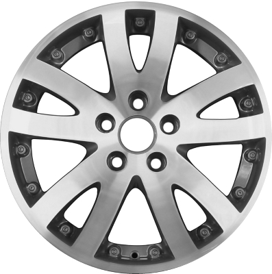 Buick Rendezvous 2004-2007 grey machined 17x6.5 aluminum wheels or rims. Hollander part number ALY4049, OEM part number 9595009.