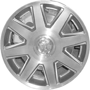 Buick Rainier 2004-2007 charcoal machined 17x7 aluminum wheels or rims. Hollander part number ALY4052, OEM part number 9594938.