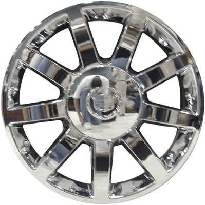 Cadillac Escalade 2004-2006 chrome 20x8.5 aluminum wheels or rims. Hollander part number ALY4584, OEM part number 15099907.