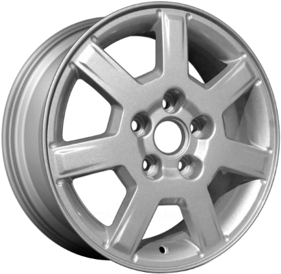Cadillac CTS 2005-2007 powder coat silver 16x7 aluminum wheels or rims. Hollander part number ALY4554, OEM part number 9596891, 9595739.