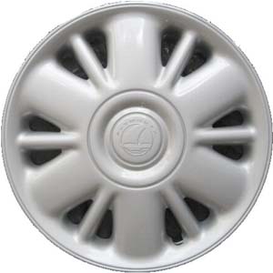Chrysler Voyager 1997-2000, Plastic 12 Spoke, Single Hubcap or Wheel Cover For 15 Inch Steel Wheels. Hollander Part Number H531A.