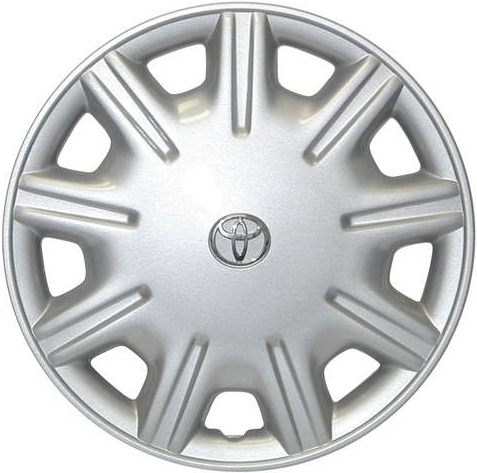 Toyota Avalon 1995-1999, Plastic 9 Spoke, Single Hubcap or Wheel Cover For 15 Inch Steel Wheels. Hollander Part Number H61082.