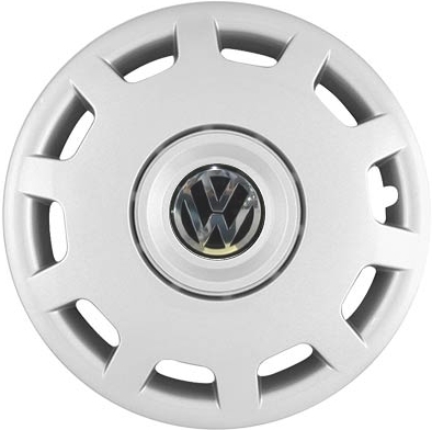 Volkswagen Passat 1998-2005, Plastic 10 Slot, Single Hubcap or Wheel Cover For 15 Inch Steel Wheels. Hollander Part Number H61530.