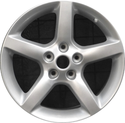Nissan Altima 2005-2006 powder coat silver 17x7 aluminum wheels or rims. Hollander part number ALY62444, OEM part number 40300ZB200.