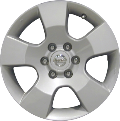 Nissan Pathfinder 2005-2012, Equator 2009-2013 powder coat silver 16x7 aluminum wheels or rims. Hollander part number 62464/62447, OEM part number 40300EA410, 40300EA41C, 40300EA41B, 40300EA41A.