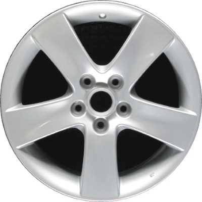 Mazda MPV 2004-2006 powder coat silver 17x7 aluminum wheels or rims. Hollander part number ALY64871, OEM part number 9965167070, 9965177070.