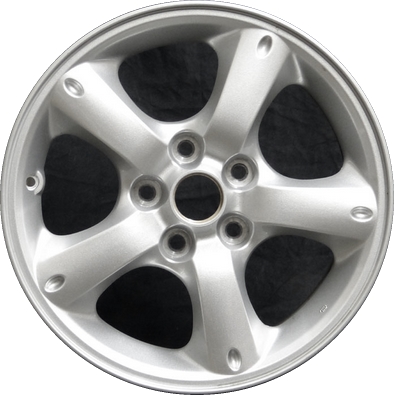 Mazda Tribute 2005-2011 powder coat silver 16x7 aluminum wheels or rims. Hollander part number ALY64879, OEM part number 9965104070, 9965567060, ZZC137600.