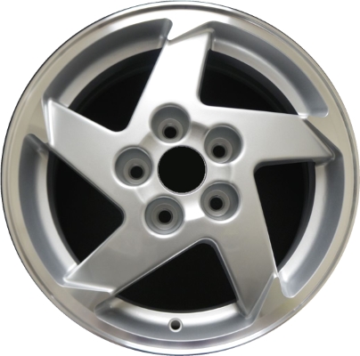 Pontiac Grand Prix 2004-2006 powder coat silver w/ machined lip 16x6.5 aluminum wheels or rims. Hollander part number ALY6563, OEM part number 9594212.
