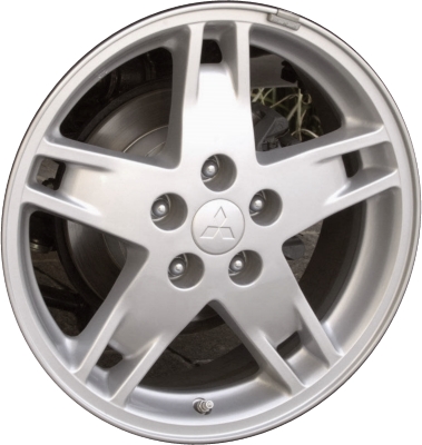 Mitsubishi Galant 2004-2007 powder coat silver 17x7 aluminum wheels or rims. Hollander part number ALY65799, OEM part number Not Yet Known.
