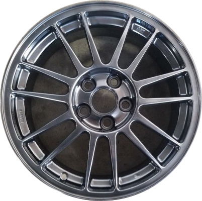 Mitsubishi Lancer 2005-2006 powder coat charcoal 17x8 aluminum wheels or rims. Hollander part number ALY65805.PERF, OEM part number Not Yet Known.
