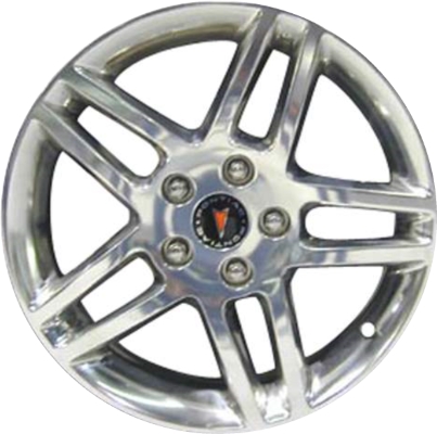 Pontiac Grand Prix 2005-2007 polished 17x6.5 aluminum wheels or rims. Hollander part number ALY6590U80/6589, OEM part number 9595977.