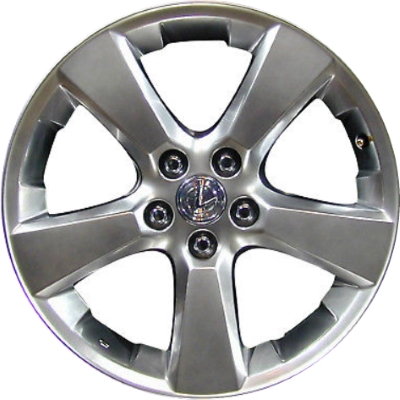 Lexus RX330 2004-2006, RX350 2007-2009 powder coat smoked hyper silver 18x7 aluminum wheels or rims. Hollander part number 74171U78, OEM part number Not Yet Known.