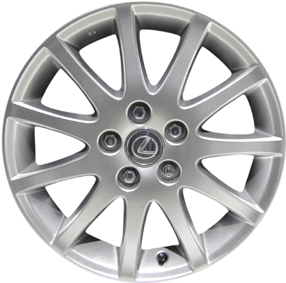 Lexus IS300 2003-2005 powder coat silver or charcoal 17x7 aluminum wheels or rims. Hollander part number ALY74176U, OEM part number Not Yet Known.