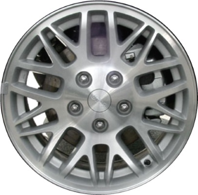 Jeep Grand Cherokee 2002-2004 silver machined 17x7.5 aluminum wheels or rims. Hollander part number ALY9052, OEM part number Not Yet Known.