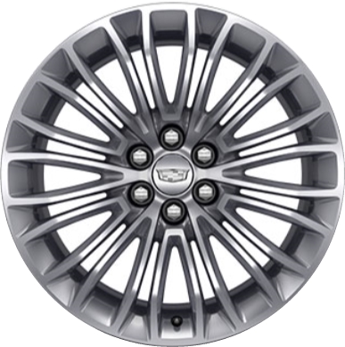 Cadillac XT5 2017-2020, XT6 2020 grey machined 20x8 aluminum wheels or rims. Hollander part number 4808, OEM part number 23403702.
